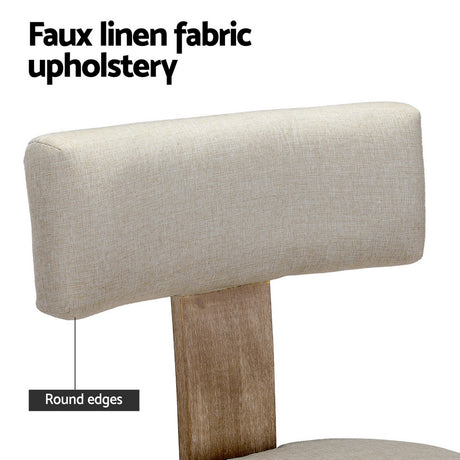 Artiss Milford Beige Linen Dining Chairs — Set of 4 — Allure Home Collections