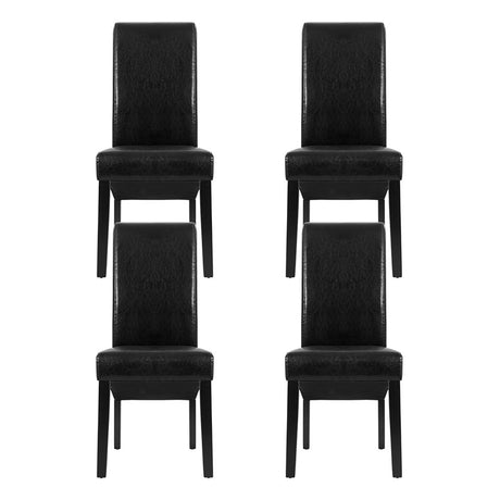 Artiss Black PU Leather Parsons Dining Chairs — Set of 2 — Allure Home Collections
