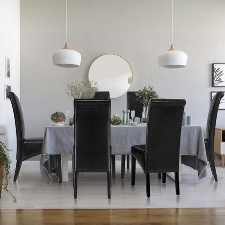 Artiss Black PU Leather Parsons Dining Chairs — Set of 2 — Allure Home Collections