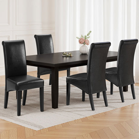 Artiss Black PU Leather Parsons Dining Chairs — Set of 2 — Allure Home Collections