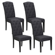 Artiss Dansk Dark Grey Linen Parsons Dining Chairs — Set of 4 — Allure Home Collections