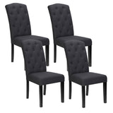 Artiss Dansk Dark Grey Linen Parsons Dining Chairs — Set of 4 — Allure Home Collections