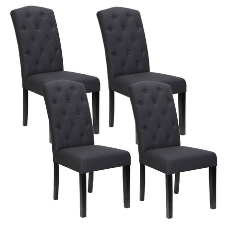 Artiss Dansk Dark Grey Linen Parsons Dining Chairs — Set of 4 — Allure Home Collections