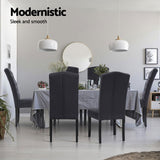 Artiss Dansk Dark Grey Linen Parsons Dining Chairs — Set of 4 — Allure Home Collections