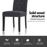 Artiss Dansk Dark Grey Linen Parsons Dining Chairs — Set of 4 — Allure Home Collections