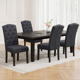 Artiss Dansk Dark Grey Linen Parsons Dining Chairs — Set of 4 — Allure Home Collections