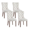 Artiss Grey Velvet Button-Tufted Dining Chairs — Set of 4, Grey or Beige — Allure Home Collections
