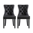 Artiss PU Leather Button-Tufted Dining Chairs — Set of 2, Black, Beige or Grey — Allure Home Collections