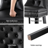 Artiss Black PU Leather Button-Tufted Dining Chairs — Set of 4 — Allure Home Collections
