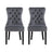 Artiss PU Leather Button-Tufted Dining Chairs — Set of 2, Black, Beige or Grey — Allure Home Collections