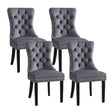Artiss Grey Velvet Button-Tufted Dining Chairs — Set of 4, Grey or Beige — Allure Home Collections