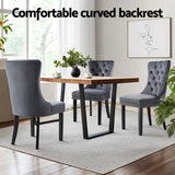 Artiss Grey Velvet Button-Tufted Dining Chairs — Set of 4, Grey or Beige — Allure Home Collections