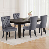 Artiss Grey Velvet Button-Tufted Dining Chairs — Set of 4, Grey or Beige — Allure Home Collections