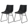 Artiss Retro PU Leather Dining Chairs with Cross-Stitch Detail — Set of 2 — Allure Home Collections