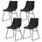 Artiss Retro PU Leather Dining Chairs with Cross-Stitch Detail — Set of 4, Black — Allure Home Collections