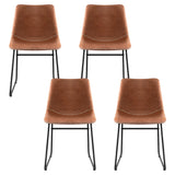 Artiss Retro PU Leather Dining Chairs with Cross-Stitch Detail — Set of 4 — Allure Home Collections