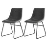 Artiss Retro PU Leather Dining Chairs with Cross-Stitch Detail — Set of 2 — Allure Home Collections