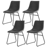 Artiss Retro PU Leather Dining Chairs with Cross-Stitch Detail — Set of 4 — Allure Home Collections