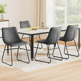 Artiss Retro PU Leather Dining Chairs with Cross-Stitch Detail — Set of 4 — Allure Home Collections