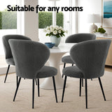 Aldgate Wing Back Dining Chair, Grey Sherpa 2pcs