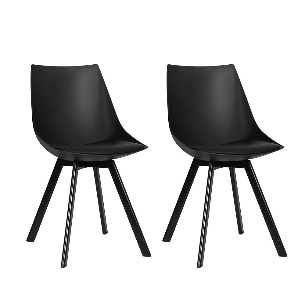 Frankston black upholstered dining chair in a modern Australian kitchen view 7