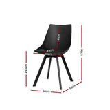Frankston black upholstered dining chair in a modern Australian kitchen view 2