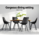 Artiss black PU leather dining chair seat close-up — Allure Home Collections