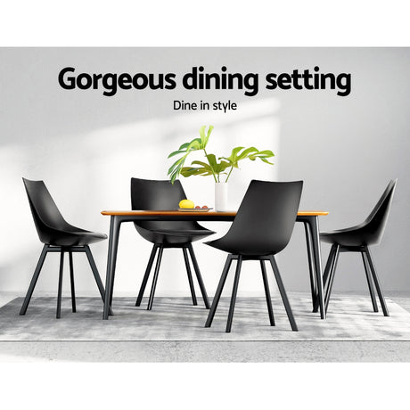 Artiss black PU leather dining chair seat close-up — Allure Home Collections