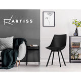 Pair of Artiss black dining chairs in contemporary dining room — Allure Home Collections