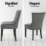 Artiss Cayes Grey Velvet French Provincial Dining Chairs — Set of 4 — Allure Home Collections