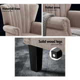 Artiss Andrew Wingback Armchair in Beige