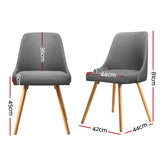 Artiss Grey Fabric Retro-Modern Dining Chairs — Set of 4 — Allure Home Collections