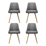 Artiss Grey Fabric Retro-Modern Dining Chairs — Set of 4 — Allure Home Collections