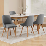 Artiss Grey Fabric Retro-Modern Dining Chairs — Set of 4 — Allure Home Collections