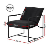 Artiss Accent Sling Armchair – Modern Comfort in Black