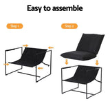 Artiss Accent Sling Armchair – Modern Comfort in Black
