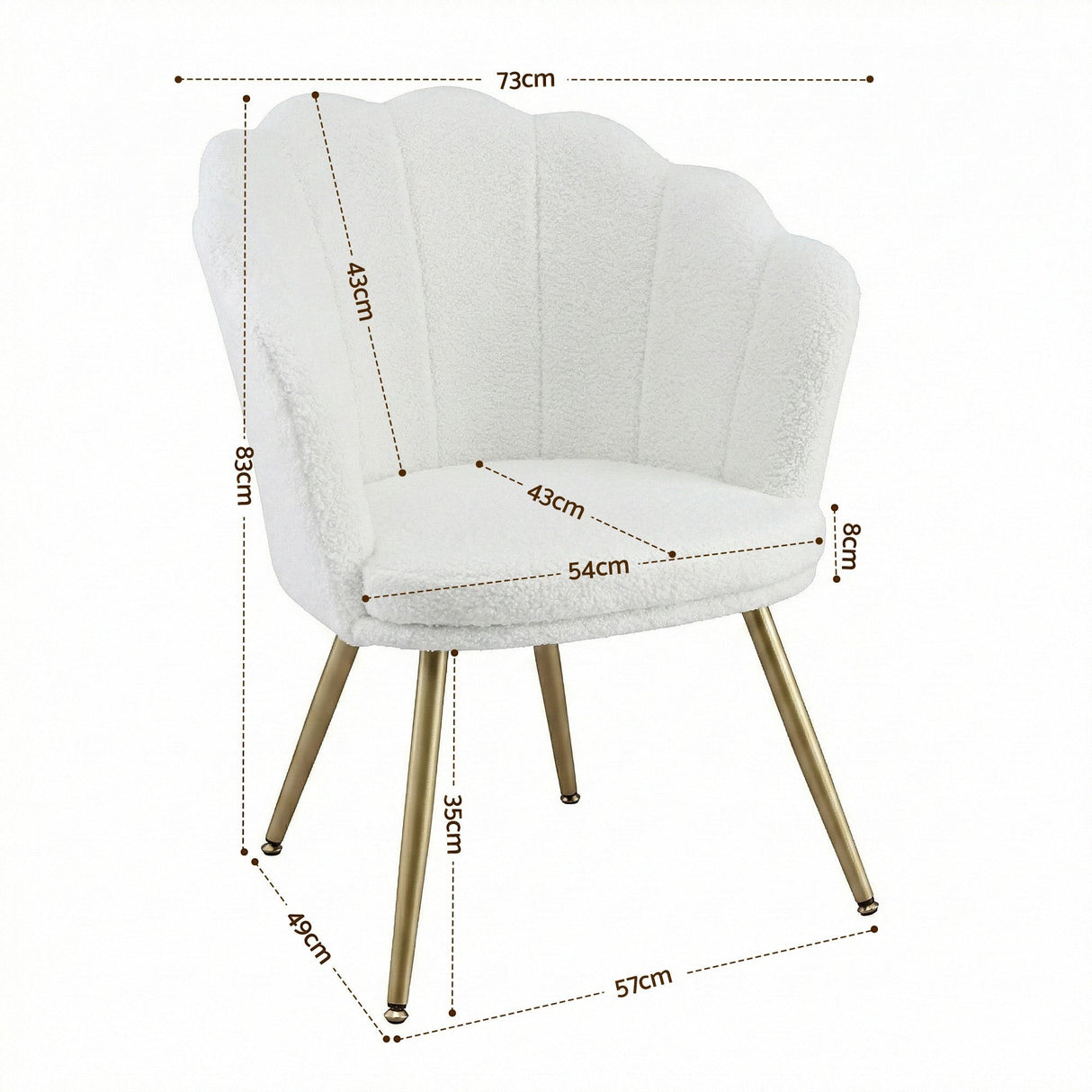 Clarence Accent Chair, White