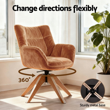 Harper Nursing Swivel Chair, Brown, view 4