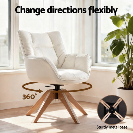 Harper Nursing Swivel Chair, White, view 4