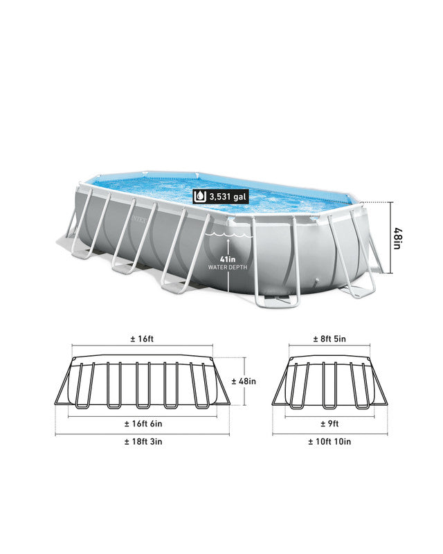 Baleal Above Ground Oval Pool, 503cm x 274cm x 122cm