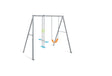 Two feature swing set with glider and swing