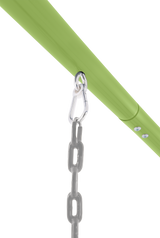 Saucer swing rope and frame connection