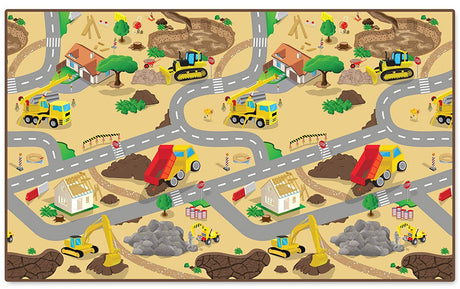 Construction design kids play mat, 200 x 120cm