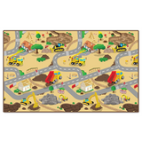 Construction design kids play mat scene detail