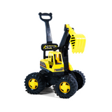 Leconfield Kick Along Construction Digger Scooter, Yellow