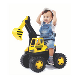 Leconfield Kick Along Construction Digger Scooter, Yellow