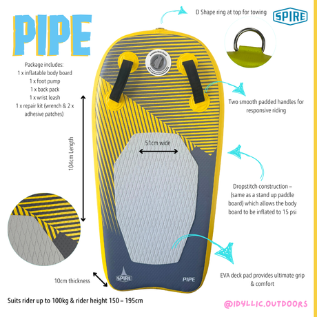 Inflatable Bodyboard, 104cm, view 2