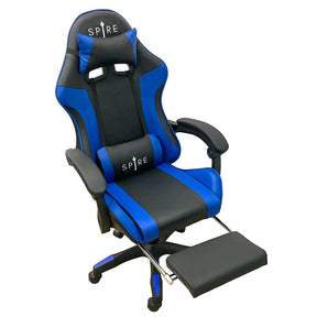 Bakers Hill adjustable gaming and office chair in blue and black faux leather