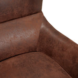 Evans Armchair, Brown Microfibre