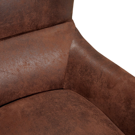 Evans Armchair, Brown Microfibre